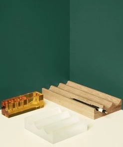 Hubsch Oak Desk Organizer