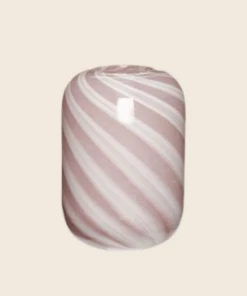 Hubsch Tall Glass Candy Stripe Vase