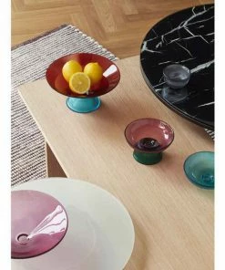 Hubsch Saladier Bonbon Rose Et Gris