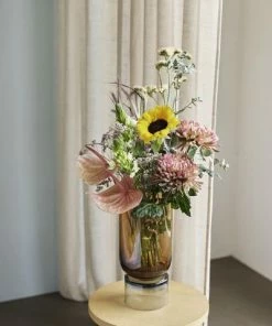 Hubsch Hübsch | Stand Vase Large | Amber + Smoked Grey