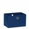 Hubsch Medium Blue Square Felt Storage Basket