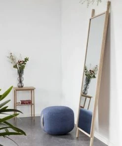 Hubsch Smoked Grey Double Bubble Glass Vase Narrow Neck