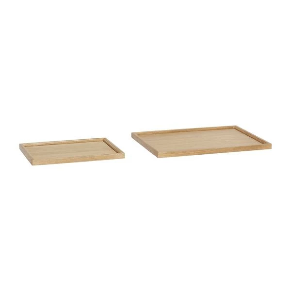 Hubsch Small Oak Wood Square Serving Tray