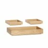 Hubsch Boîte De Rangement 3 Compartiments En Chêne