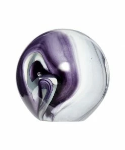 Hubsch Purple Wave Glass Paper Weight