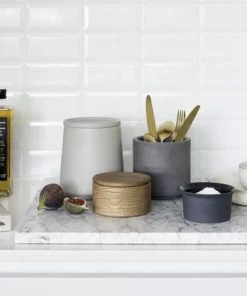 Hubsch Hübsch | Concrete Storage Jar Set