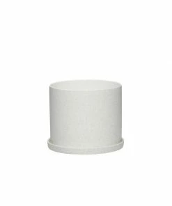 Hubsch Pot Blanc Mouchete Petit Modele