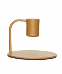 Hubsch Candlestick Metal Orange Kerzenhalter Von Interior