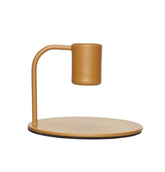 Hubsch Candlestick Metal Orange Kerzenhalter Von Interior