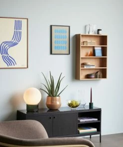 Hubsch Crayon Oak Carved Candlestick Set