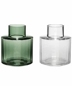 Hubsch Vase En Verre Strie Transparent