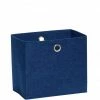 Hubsch Large Blue Square Felt Storage Basket