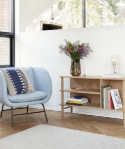 Hubsch Key Knitted Cushion | Blue Pink