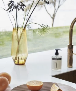 Hubsch Yellow Ripple Vase