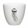 Hubsch Porcelain Tea Light Holder - Single Jellyfish