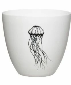 Hubsch Porcelain Tea Light Holder - Single Jellyfish