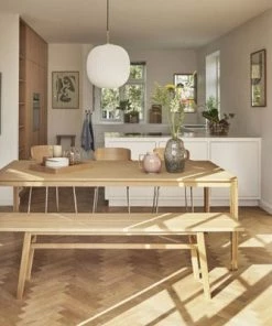 Hubsch Oak Ground Bench