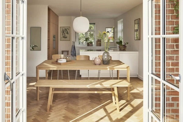 Hubsch Oak Ground Bench