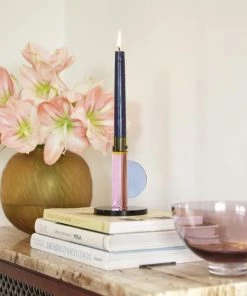 Hubsch Interior Kristallglas Kerzenhalter Rosa