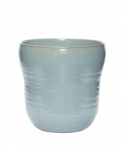 Hubsch Blue Ceramic Pot in Large