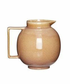 Hubsch Brown Ceramic Jug