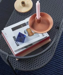 Hubsch Set of 2 Candlestick Porcelain Terracotta