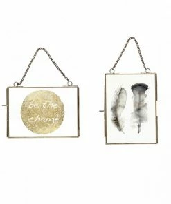 Hubsch Set of 2 Photo Frames With Matching Chain