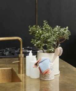 Hubsch 15x12cm White Ceramic Plant Pot