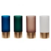 Hubsch Vases W/Brass Base Green/White/Blue/Brown/Brass Set of 4