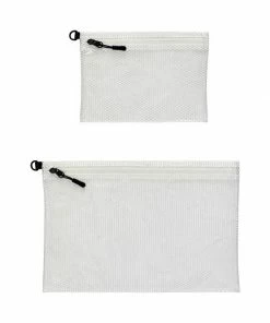 Hubsch Pochette Blanche Transparente Avec Zip Taille S