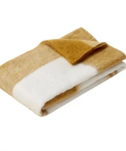 Hubsch Mustard Plaid Throw