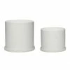 Hubsch 15x12cm White Ceramic Plant Pot