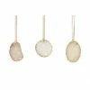 Hubsch Set of 3 White Gold Plastic Christmas Ornament