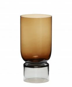 Hubsch Amber and Smoked Handmade Glass Vase