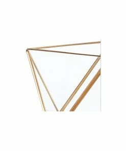 Hubsch Small Glass and Brass Terrarium