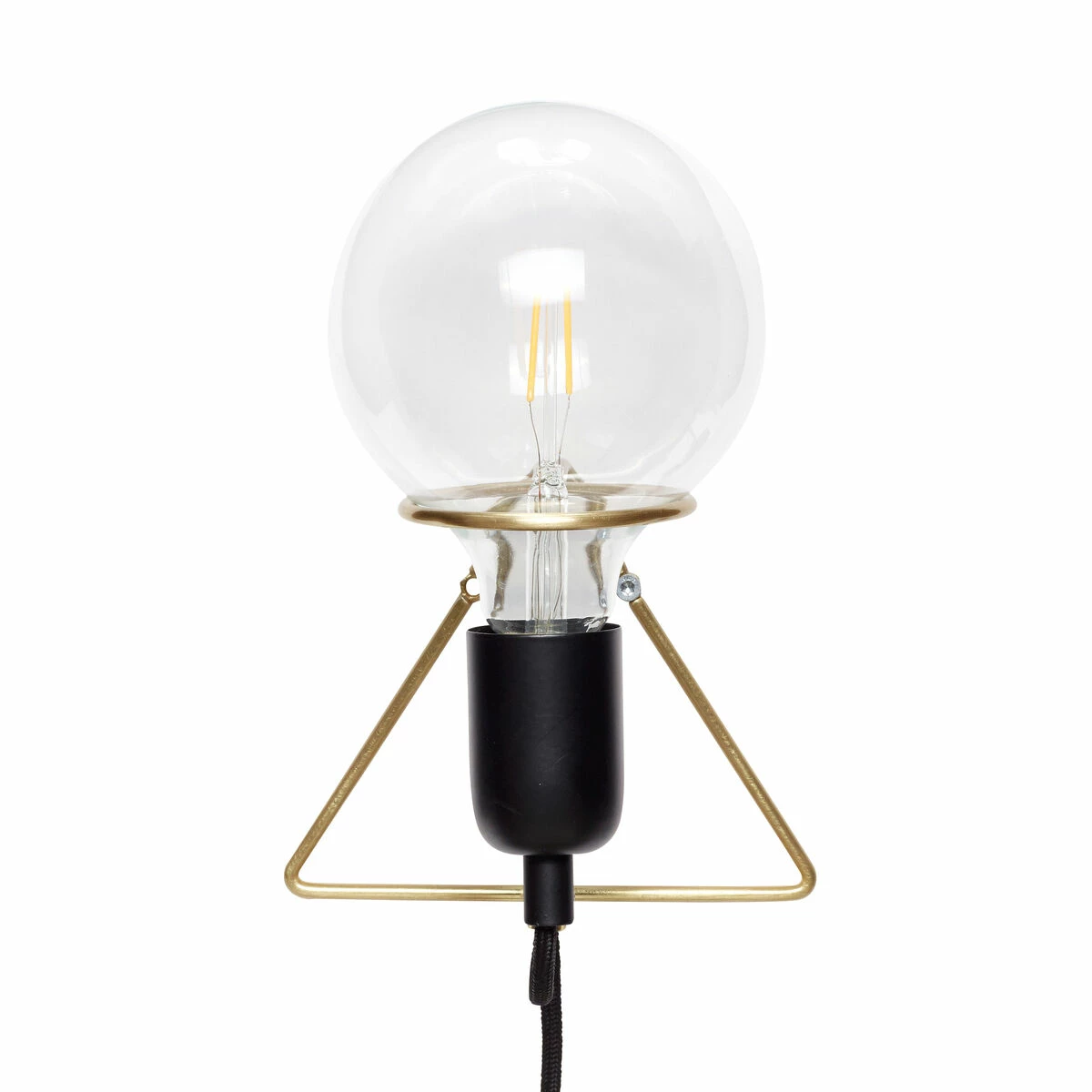 Hubsch Wall Lamp Brass Black