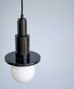 Hubsch Pendant Lamp Black Marble with Bulb