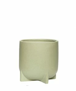 Hubsch Pot En Ceramique Vert Amande