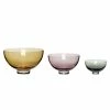 Hubsch Set De 3 Coupes En Verre Ambre/Rose/Vert