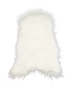 Hubsch 105x110cm long pile carpet in beige