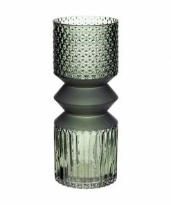 Hubsch Vase Graphique Vert