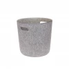 Hubsch Grey Round Felt Basket in Large