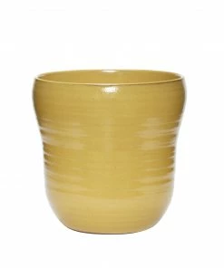 Hubsch Yellow Ceramic Pot in Large