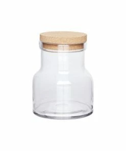 Hubsch Large Storage Glass with Cork Lid
