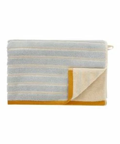 Hubsch Serviette De Bain Bleu Et Orange