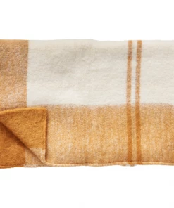 Hubsch Plaid, acrylic, mustard/white