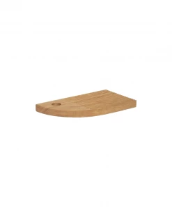 Hubsch Lined Quarter Oval Shape Oak Cutting Board Medium Size