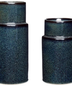 Hubsch Blue Stoneware Oil Vase | Small