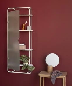 Hubsch Storage Jar W/Lid Glass Orange S/2