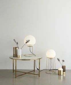 Hubsch Table Lamp, Glass/Brass